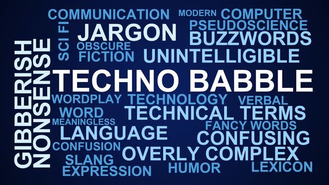Techno Babble Word Cloud