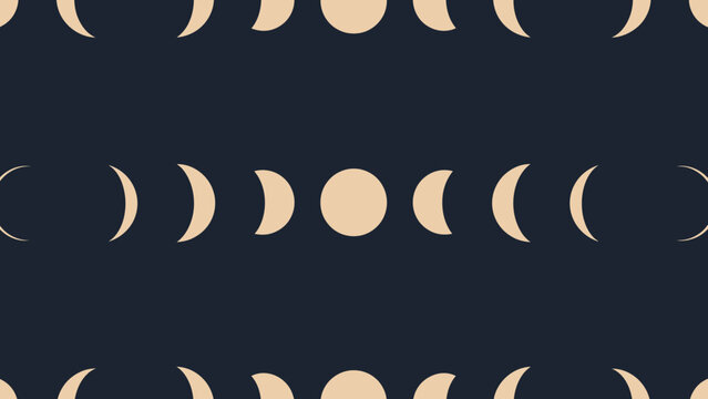 Moon Phases Graphic Design - Celestial Cycle