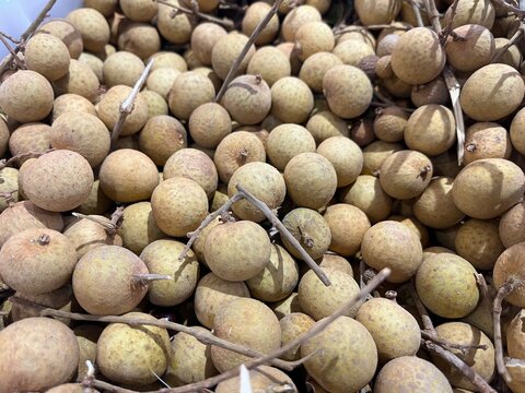 Ripe Longan Fruits Displayed for Sale