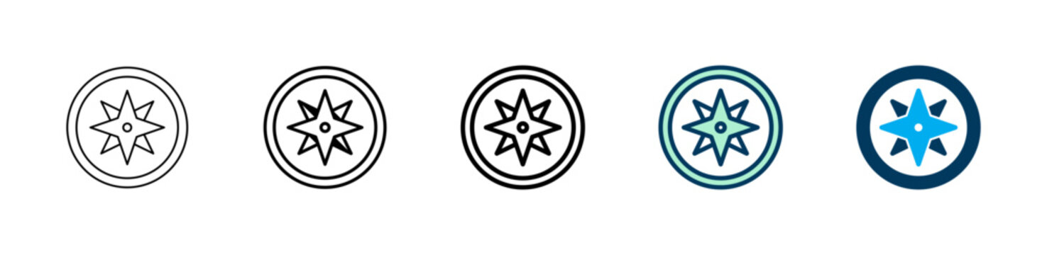 Compass icon logo design. arrow compass icon sign and symbol