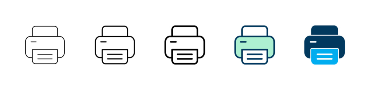Print icon logo design. printer sign and symbol