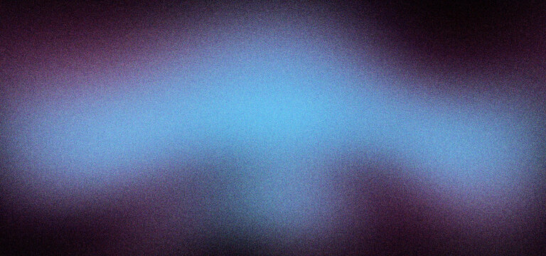 Grainy abstract background with blue and purple light leaks, ethereal lo-fi texture with soft neon glow and film grain, atmospheric blurry gradient wallpaper for retro synthwave design art.
