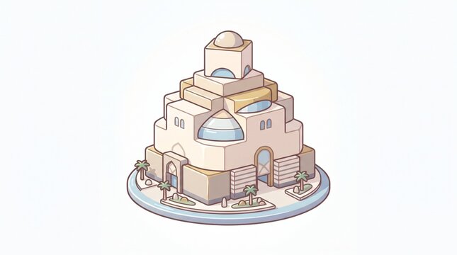 Cute Kawaii Miniature Abuja Mosque Nigeria