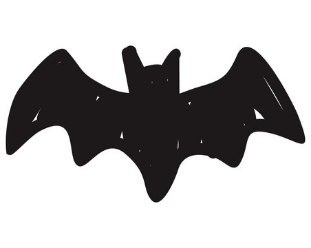 doodle illustration halloween bat