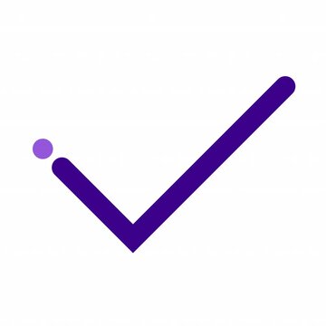 Check animation icon for social media, presentations, videos, websites. Alpha Channel