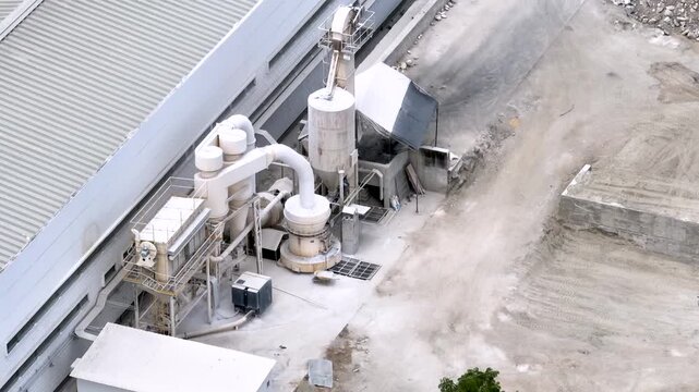 Tello Oil Field Petroleum Facilities in Huila, Colombia. Establishing Shot. Aerial View.