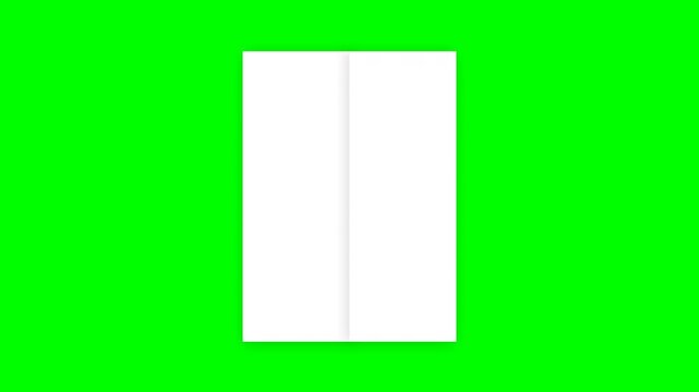 White advent calendar doors opening on a green screen
