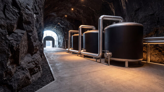 Underground thermal storage concept with insulated tanks