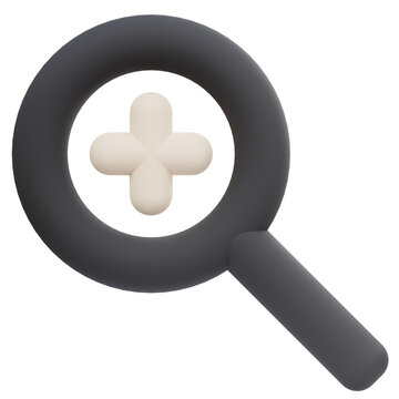 Zoom Out Tool Icon 3D