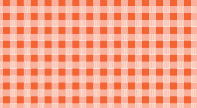 Abstract geometric background with a repeating grid pattern in shades of bright orange and soft light pink