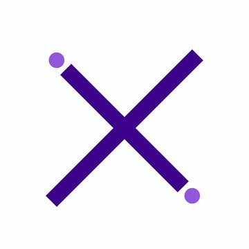Cross animation icon for social media, presentations, videos, websites. Alpha Channel