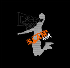 Slam Dunk Basketball design sport vector illustration © goank graphic