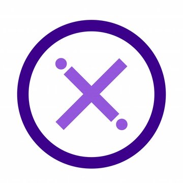 Circle Cross animation icon for social media, presentations, videos, websites. Alpha Channel