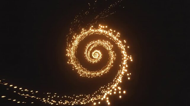 Golden Ratio Fibonacci Spiral Particles Seamless Loop