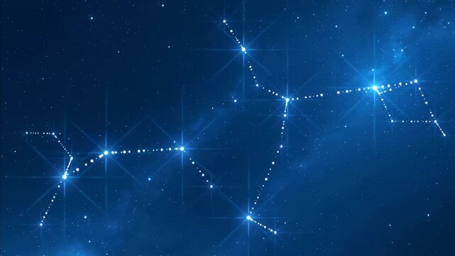 Constellation Star Map Twinkle Pulse Seamless Loop