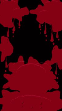 blood drip red liquid horror loop animation