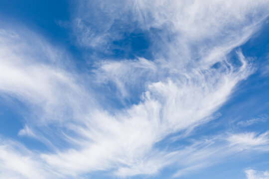 White clouds and blue sky