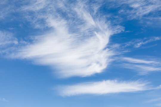 White clouds and blue sky