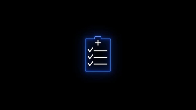 Medical exam animated line icon. Black color line icon animation. 4K video with transparent background