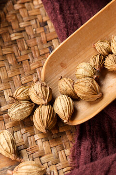 Fructus amomi or Amomum villosum&zwnj; is a traditional Chinese spice used for cooking and seasoning.