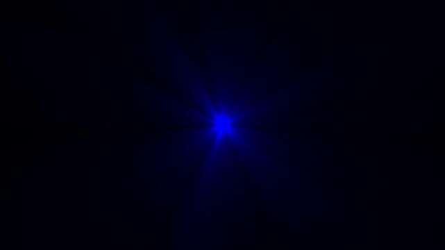 Abstract sun ray light animation. Blue light beams on black background. Heaven light animation from center. Overlay light transition, effects sunlight, glitter, shiny, bright. 4k video.