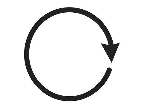 Simple black circular arrow pointing clockwise