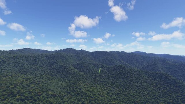 Aerial view of Monteverde Cloud Forest Biological Preserve. Costa Rica