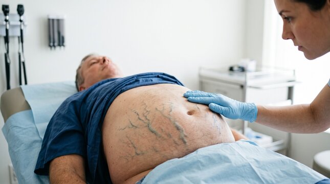 Clinical Examination of Caput Medusae