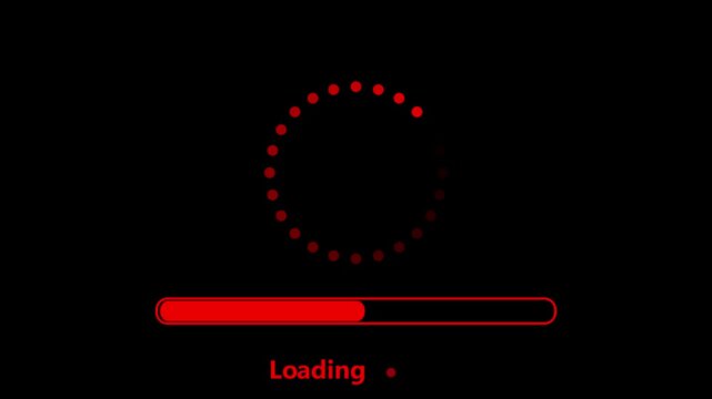 Please wait black and white loading bar animation. Volume scale visualization outline 2D cartoon 4K video downloader motion graphic. Level status