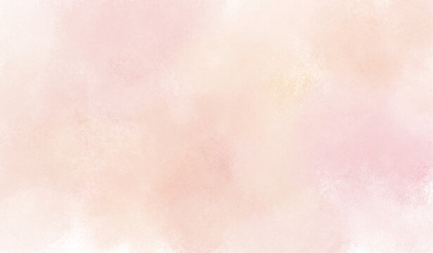 Pastel pink watercolor texture with soft white wash and subtle beige color variation, creating delicate abstract background for design and artistic composition
