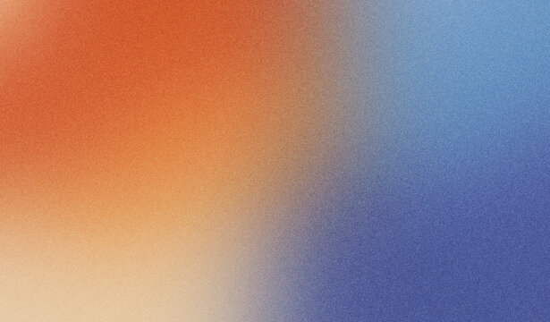 Abstract gradient background with warm orange and cool blue color blending, soft grain texture, and smooth atmospheric transition for modern design