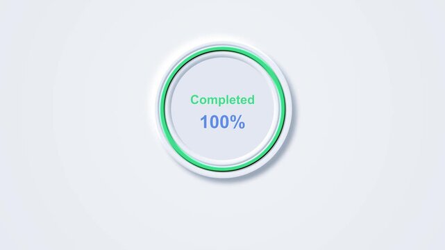 3d loading animation showing progress bar 