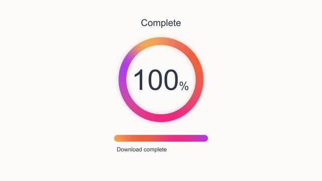 Loading progress bar animation showing four percent downloaded