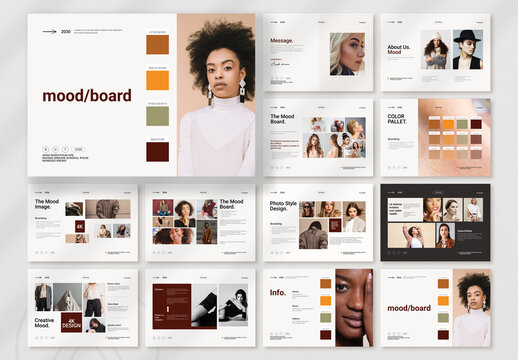 Mood Board Landscape Portfolio Magazine Template