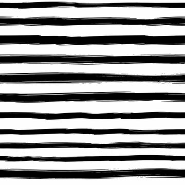Textured Black and White Horizontal Stripe Pattern