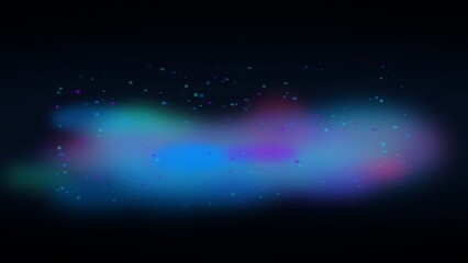 Abstract cosmic background with glowing blue and purple nebula cloud and floating particles © MDAmanullah