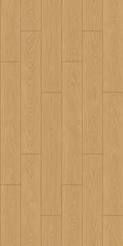 Honey golden wood material with fine grain, six equal staggered columns and color-matched grout including the left edge; vertically seamless