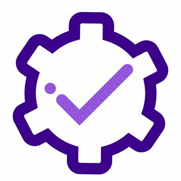 Setting Check animation icon for social media, presentations, videos, websites. Alpha Channel