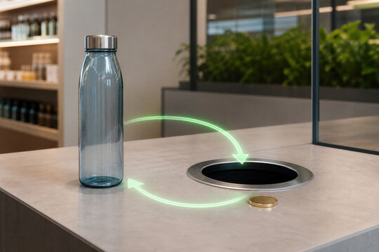 Packaging Deposit Return Token Hologram at Collection Point