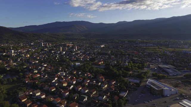 Drone Footage of the Green Landscape in Bihac