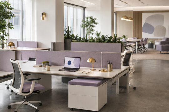 Office Layout Model with Generous Circulation between Workstations