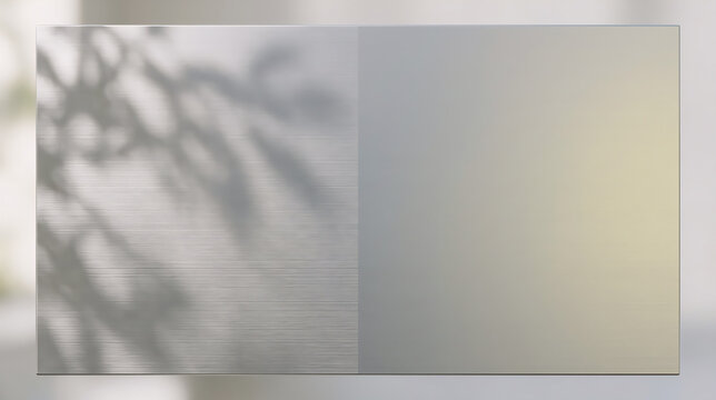Brushed anodized aluminium sheet with fine linear grain and soft shadows, sleek textured backdrop for design
