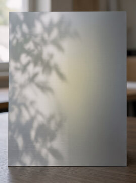Brushed anodized aluminium sheet with fine linear grain and soft shadows, sleek textured backdrop for design