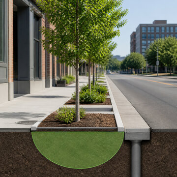 Urban Tree Root Utility Safe Zone Hologram for Excavation Planning and Underground Infrastructure Protection