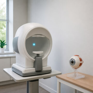Visual Field Testing Device with Focus Hologram