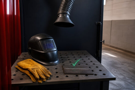 Welding Practice Seam with Inspection Hologram