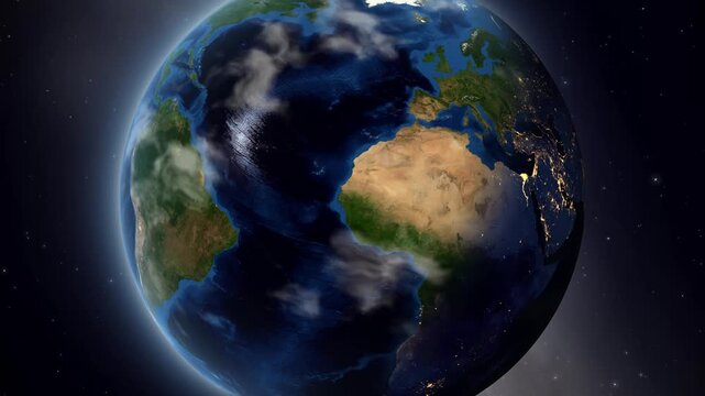 Satellite Zoom into Darnah Libya from Outer Space
