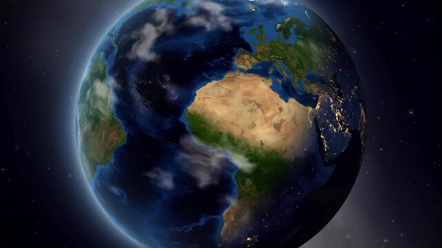 Satellite Zoom From Outer Space to Dunhuang China With Map Pin