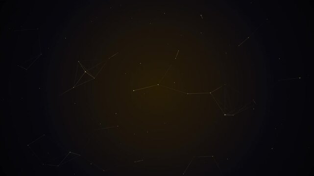 Abstract constellations and stars on a dark celestial background