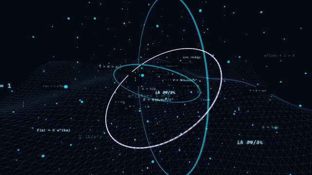 Digital visualization of physics equations and abstract data grid